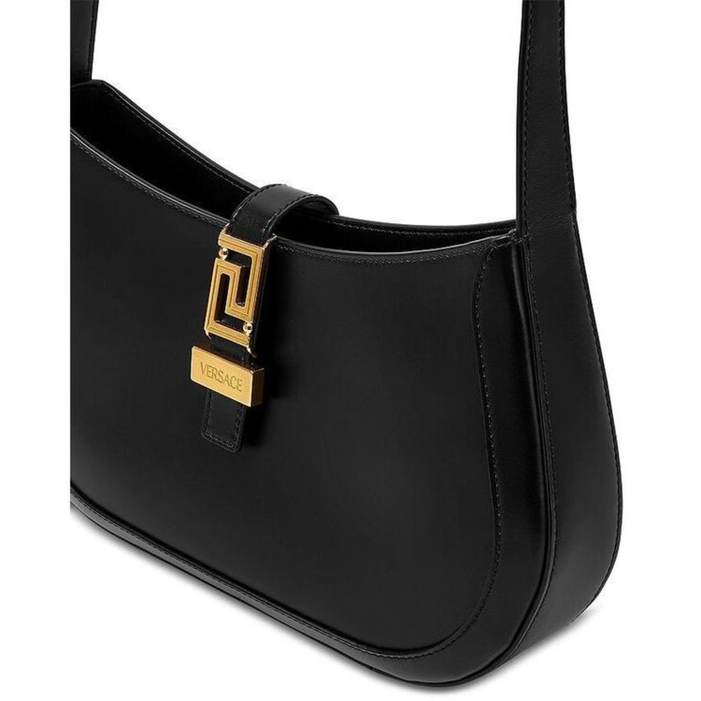 Versace Hobo Large La Black Greca Bag
